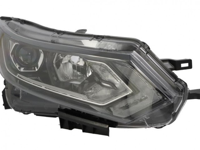 Nissan Qashqai II.  2017.03.01-2021.06.01 utángyártott új jobb első fényszóró H11/H9+LED (motorral) TYC