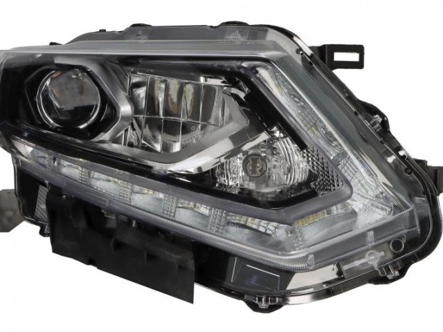 Nissan X-Trail 2014.06.01-2017.08.01 utángyártott új jobb első fényszóró LED kábelekkel (motorral)