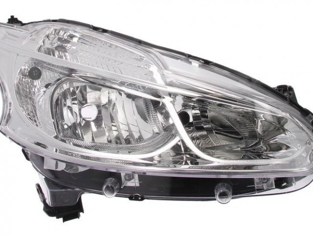 Peugeot 208 2012.01.01-2019.04.30 utángyártott új jobb első fényszóró 2H7 (motoros) TYC
