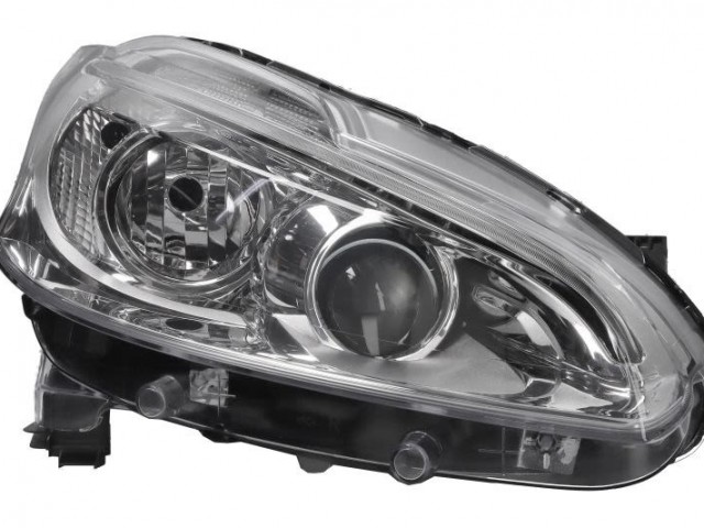 Peugeot 208 2012.01.01-2015.05.01 utángyártott új jobb első fényszóró 2H7+LED (motorral) TYC