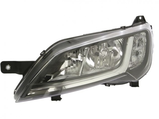 Peugeot Boxer utángyártott új bal első fényszóró 2H7 +napp.fény. fekete h.(motorral) TYC
