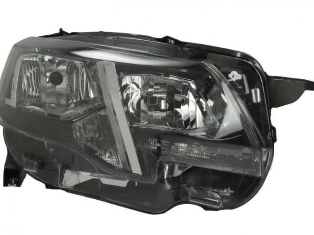 Peugeot Partner, Rifter utángyártott új jobb első fényszóró H7/H1 króm ház. (motorral) TYC