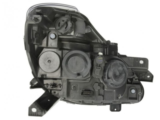Renault Clio III. utángyártott új bal első fényszóró 2H7 fekete h. (motorral) TYC