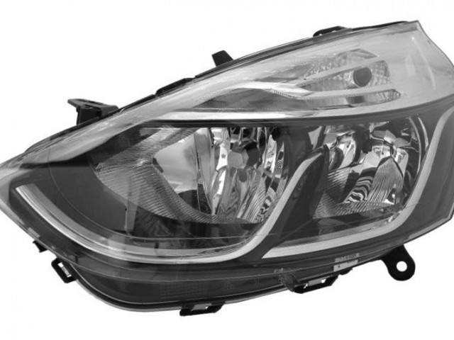 Renault Clio IV, Clio Grandtour utángyártott új bal első fényszóró H1/H7 króm h. (motorral) TYC