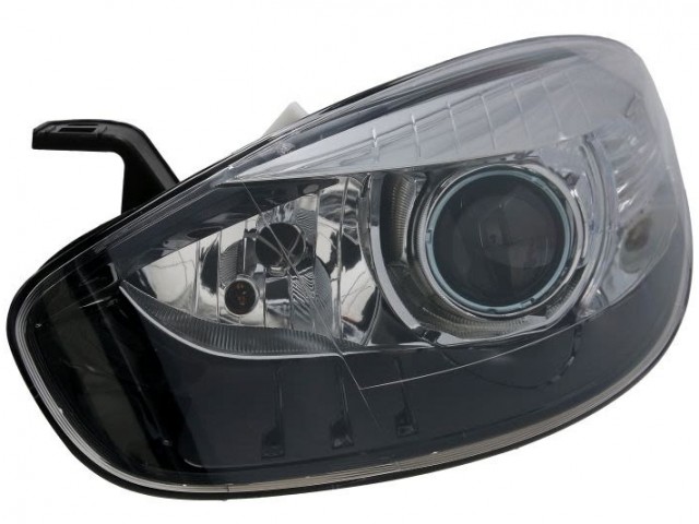 Renault Fluance utángyártott új bal első fényszóró 2H7 fekete házas (motorral) TYC