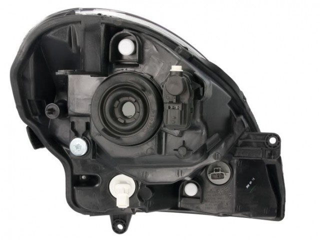 Renault Kangoo II 2008.02.01-2013.06.30 utángyártott új bal első fényszóró H4 króm házas (motorral) TYC