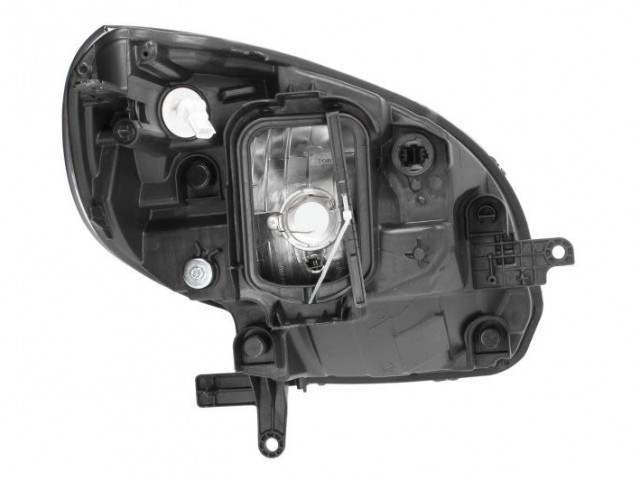 Renault Kangoo utángyártott új bal első fényszóró H4 fekete házas (motoros) TYC