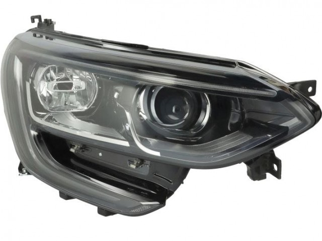 Renault Megane IV. utángyártott új bal első fényszóró 2H7+LED króm ház. (motoros) TYC