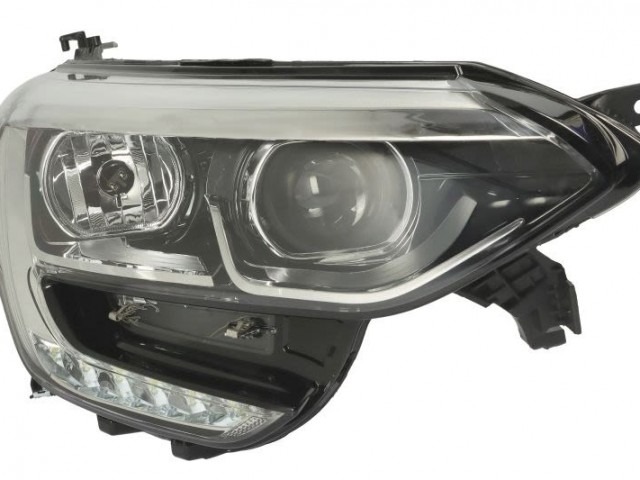 Renault Megane IV. utángyártott új jobb első fényszóró 2H7+LED króm ház. (motorral) TYC