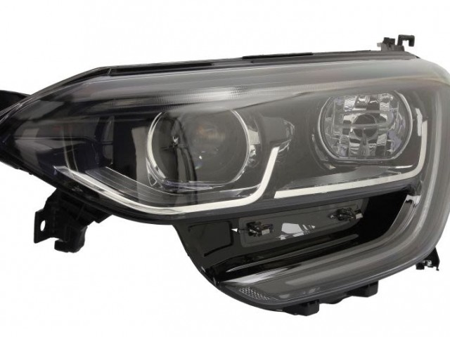 Renault Megane IV. utángyártott új bal első fényszóró 2H7+LED fekete ház. (motoros) TYC