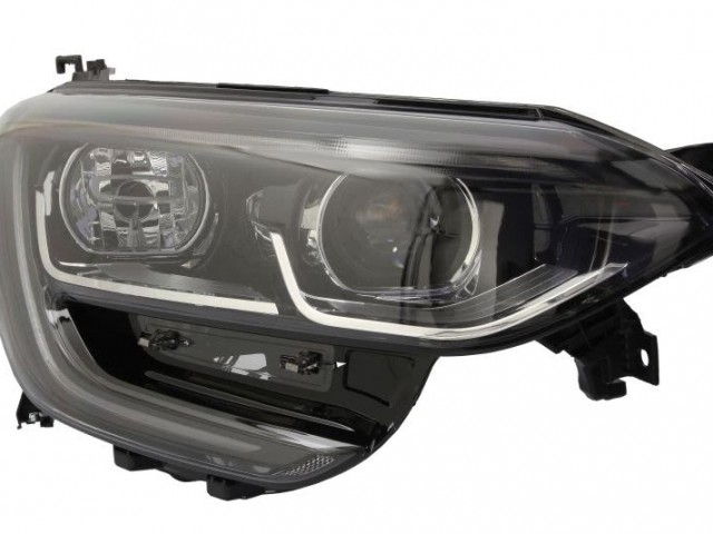 Renault Megane IV. utángyártott új jobb első fényszóró 2H7+LED fekete ház. (motoros) TYC