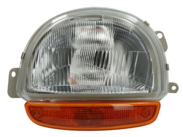 Renault Twingo utángyártott új bal első fényszóró H4 sárga villogóval (bel.áll.) TYC