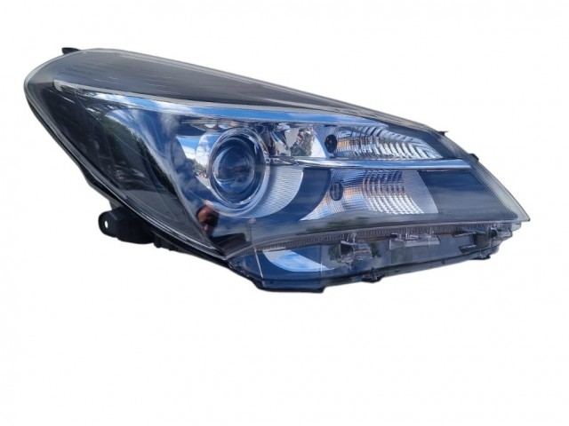 Toyota Yaris 2014-2017 utángyártott új jobb első fényszóró HIR2 fekete FF (motoros) DEPO