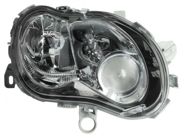 Smart Fortwo utángyártott új jobb első fényszóró H7/H1 03-tól (motorral) TYC