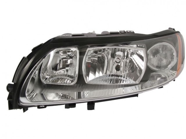 Volvo S60, V70, XC70 utángyártott új bal első fényszóró H7/H9 szürke h.,05-től (motorral) TYC