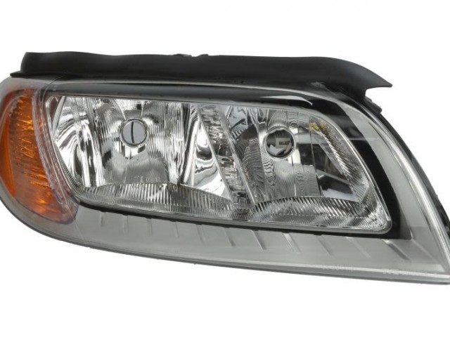 Volvo S80, V70, XC70 utángyártott új jobb első fényszóró H7/H9 króm h. (motorral) TYC