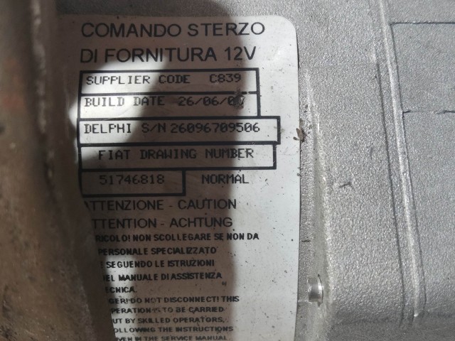 Fiat Panda 2003-2012 elektromos kormány szervó 51746818