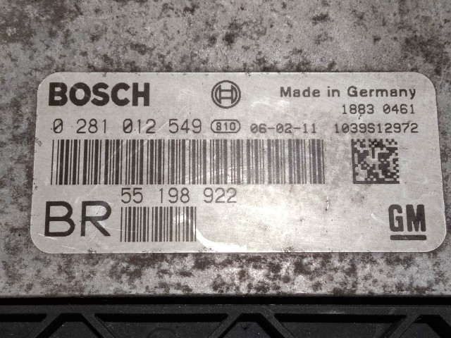 Opel Zafira B 2005-2014 1,9 Diesel Motorvezérlő 0281012549 , 55198922