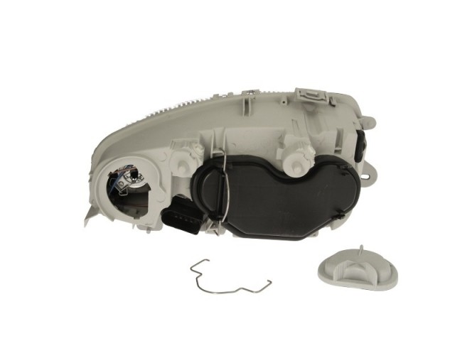 Alfa Romeo 147 2000.10.01-2004.10.31 utángyártott új bal első fényszóró 2H7/H1 (GTA, fekete házas, motoros) TYC
