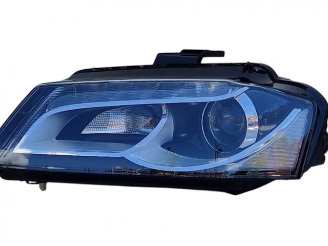 Audi A3  8P  2008-2013 utángyártott új bal első fényszóró XENON/LED, fekete házas (motorral) DEPO