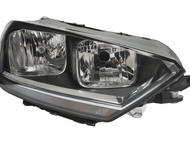Volkswagen VW GOLF SPORTSVAN VII 2014.02.-2017.11. utángyártott új jobb első fényszóró H7/H15, motorral (fekete házas)DEPO
