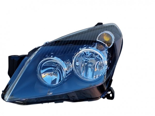 Opel Astra H 2004-2014 utángyártott új bal első fényszóró H7/H1fekete házas (motorral) TYC