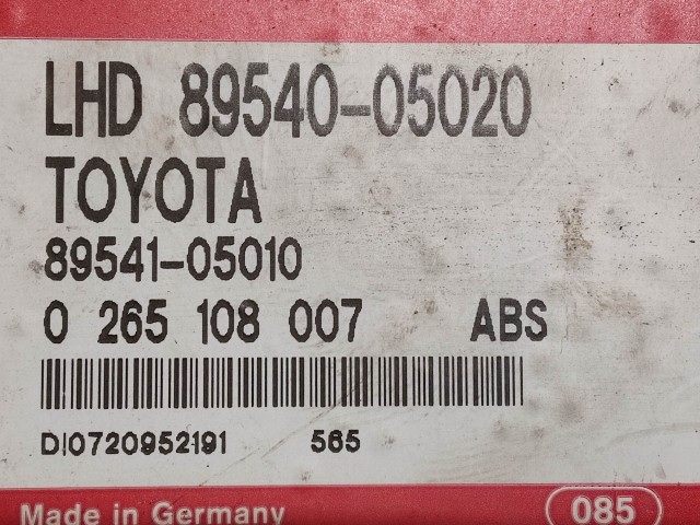 Toyota Carina E 1993-1997 ABS vezérlő Bosch 0265108007 , 89540-05020