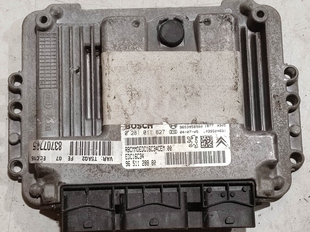 Peugeot 307 2001-2008 1,6 Diesel motorvezérlő  Bosch 0281011627 , 9651128880
