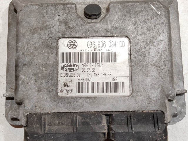 Volkswagen Polo 9N 2001-2009 1,4 16v benzin motorvezérlő,  Magnetti Marelli 61600.663.06 , 036906034DD