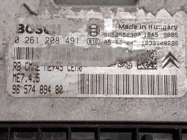 Citroen C4 2004-2011 1,6 16v Benzin Motorvezérlő Bosch 0261208491 , 9657489480