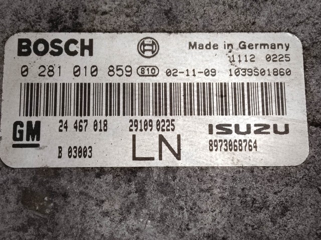 Opel Astra G 1998-2004 1,7 Diesel Diesel motorvezérlő  Bosch 0281010859 , 8973068764