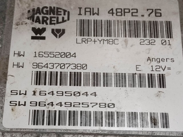 Peugeot 206 1,1 benzin motorvezérlő Magnetti Marelli IAW48P2.76 16552004