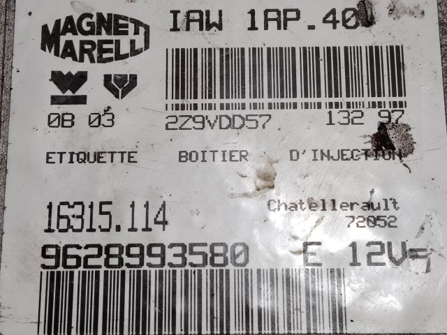 Peugeot Partner, Citroen Berlingo 1996-2002 1,4 8v benzin motorvezérlő Magnetti Marelli IAW1AP.40 9628993580