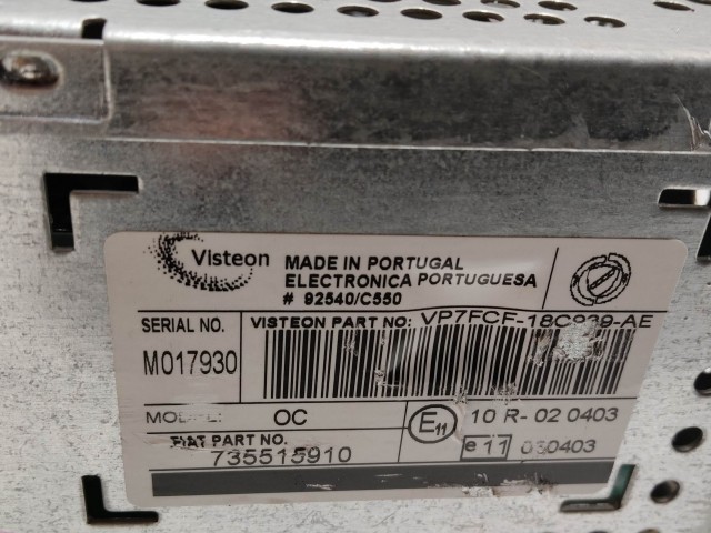 171984 Fiat Bravo 2007-2014 Cd-s, Mp3-as rádió 735515910