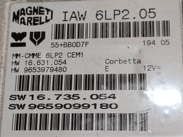 Citroen C4, Peugeot 307 1,4 16v benzin motorvezérlő Magnetti Marelli IAW6LP2.05 SW9659099180
