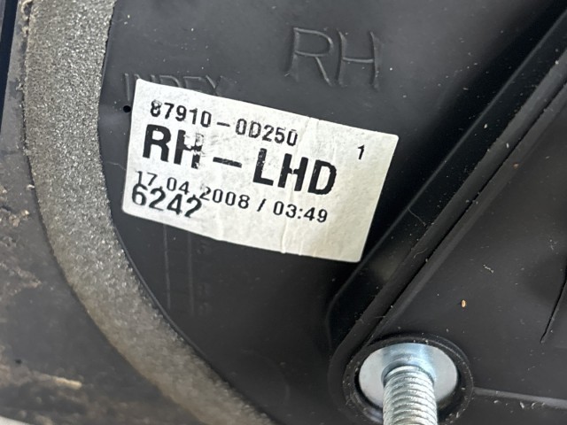 216850 Toyota Yaris II. 2006-2011 3 vezetékes jobb oldali visszapillantó tükör