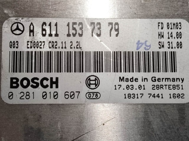 Mercedes Benz W203 C-Class 2,2 Diesel motorvezérlő Bosch 0281010607 , A6111537379