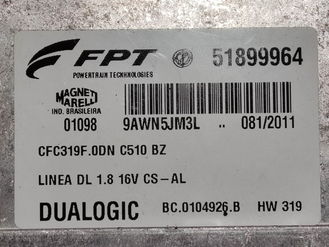 Fiat Linea benzin váltóvezérlő  9AWN5JM3L 51899964