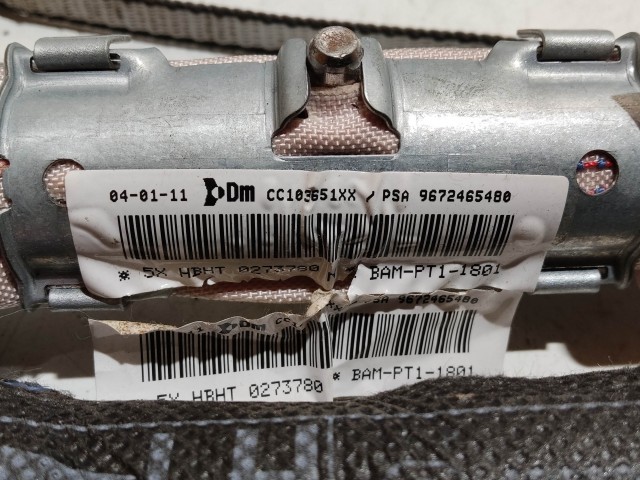 Citroen C3 2010-2016 jobb oldali függönylégzsák 967246548