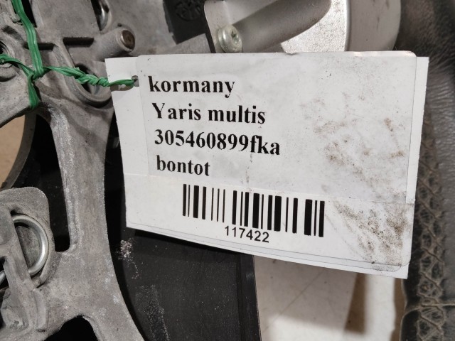 Toyota Yaris II. 2006-2011 2006-2011 Kormánykerék használt Fekete multikormányos bőr  