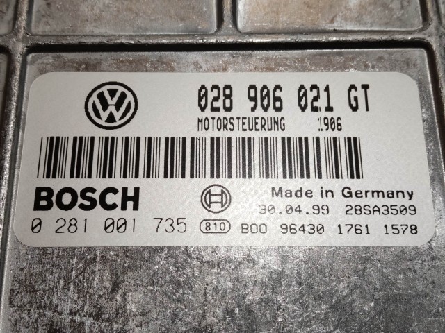 Volkswagen Sharan, Seat Alhambra 1,9 Diesel motorvezérlő Bosch 0281001735 , 028906021GT