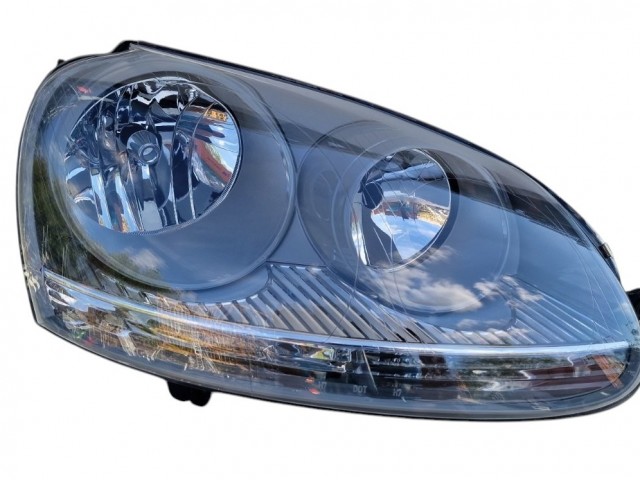 Volkswagen Golf V. 2003.10.01-2008.09.30 utángyártott új jobb első fényszóró 2H7 szürke házas (motorral) TYC