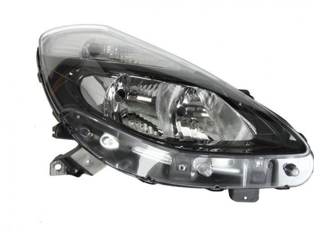 Renault Clio III. 2009-2012 utángyártott új jobb első fényszóró 2H7 fekete h. (motoros) VALEO