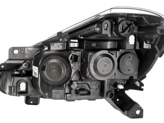 Renault Clio III. 2009-2012 utángyártott új jobb első fényszóró 2H7 fekete h. (motoros) VALEO