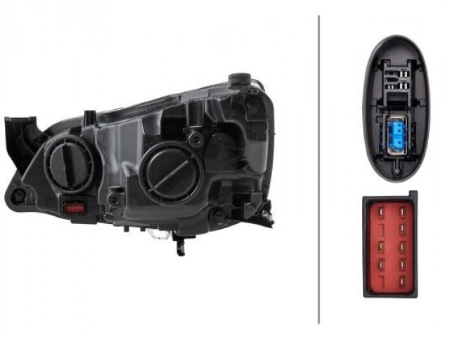 Opel Astra J 2009-2020 utángyártott új jobb első fényszóró Bi-XENON D1S/H11, napp.f., kany.köv. HELLA
