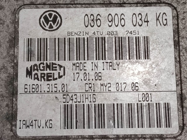 Volkswagen Polo 9N 1,4 16v benzin motorvezérlő  6101.315.01 036906034KG