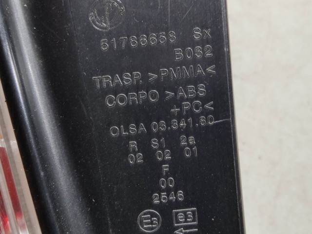 223242 Lancia Ypsilon 2003-2011 bal hátsó fehér lámpa, izzófoglalat nélkül!!