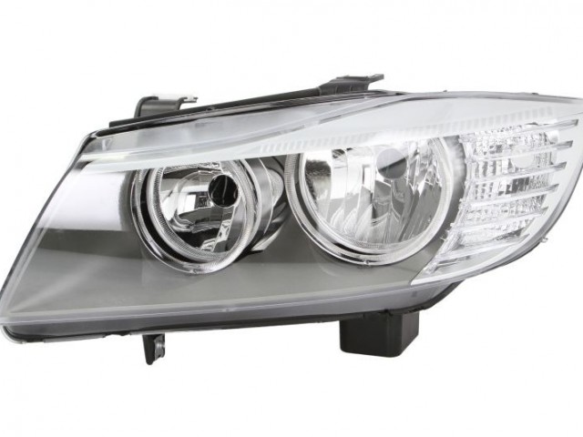 BMW 3 E90, E91 2008.09.01-2011.10.31 utángyártott új bal első fényszóró 2H7 fekete h. 4a.+Kombi (motoros) DEPO