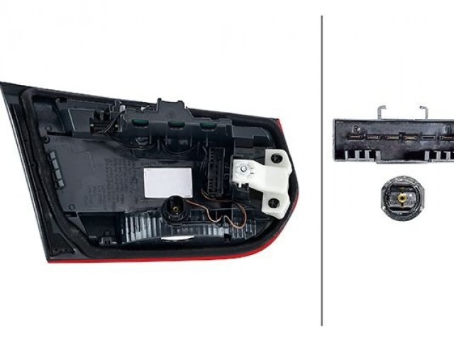 BMW 3 F30 2015-2018 utángyártott új jobb hátsó belső lámpa HELLA LED:irj.+helyz.