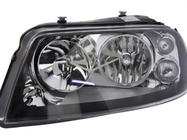 Volkswagen Sharan 2000-2010 utángyártott új bal első fényszóró H1/H7 BOSCH-tipusú fekete DEPO